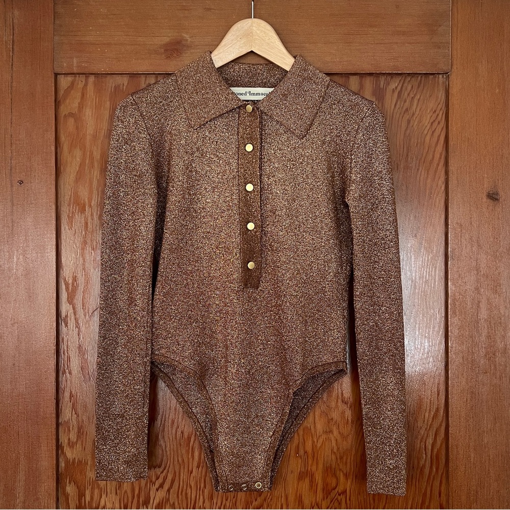 Stoned Immaculate alexa lurex bodysuit copper